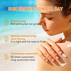 Liquid Sunscreen Whiten Moisturizing Repair Skin Face Sunblock Foundation