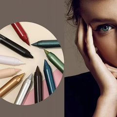 Eyeliner Lip Liner Gel Pencil Waterproof Long-lasting Blue White Black Brown Easy Wear Eyeliner