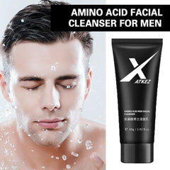 Amino Acid Facial Cleanser for Men Daily Gentle Face Wash Deep Pores Cleaning Oil Control