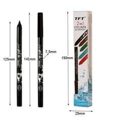 Eyeliner Lip Liner Gel Pencil Waterproof Long-lasting Blue White Black Brown Easy Wear Eyeliner