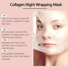 Collagen peeling mask Night Wrapping Facial Mud mask Daily  Face Skincare