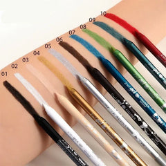 Eyeliner Lip Liner Gel Pencil Waterproof Long-lasting Blue White Black Brown Easy Wear Eyeliner