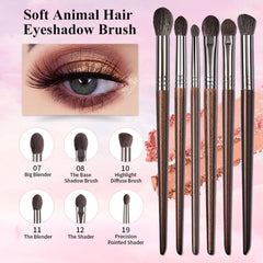 Makeup Eye Shadow Brush Set Goat Hair Tool Ultra Soft